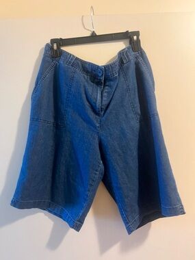 White Stag Dark Blue Denim Midi Shorts